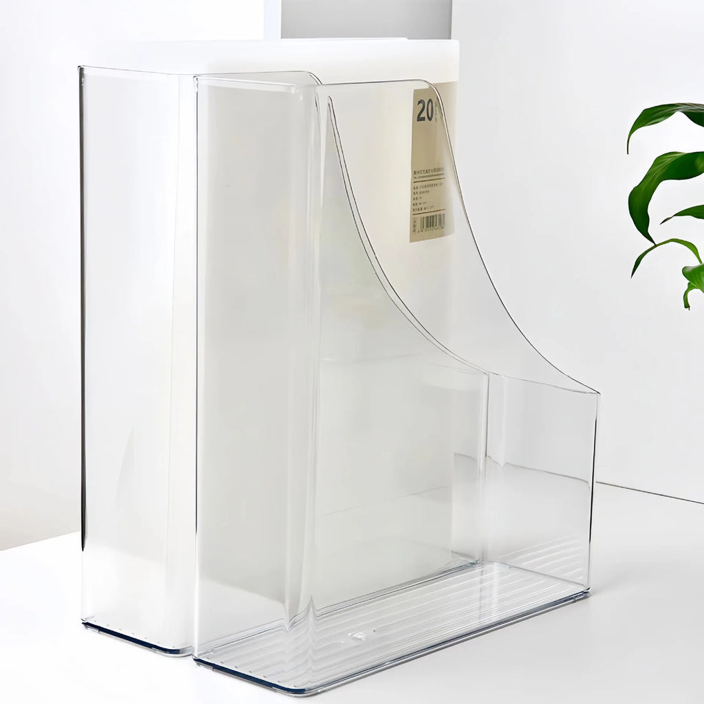 Acrylic A4 Storage Filing Box for Documents Plastic Paper File Organizer Vertical Magazine Rack Desk Folder Desktop Supplies