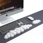 Cloud Shape Wrist Rest Pad Soft  PU Material Anti-Slip Rubber Base Memory Foam for 100 Keys 87 Keys 68keys Keyboard Mousepad