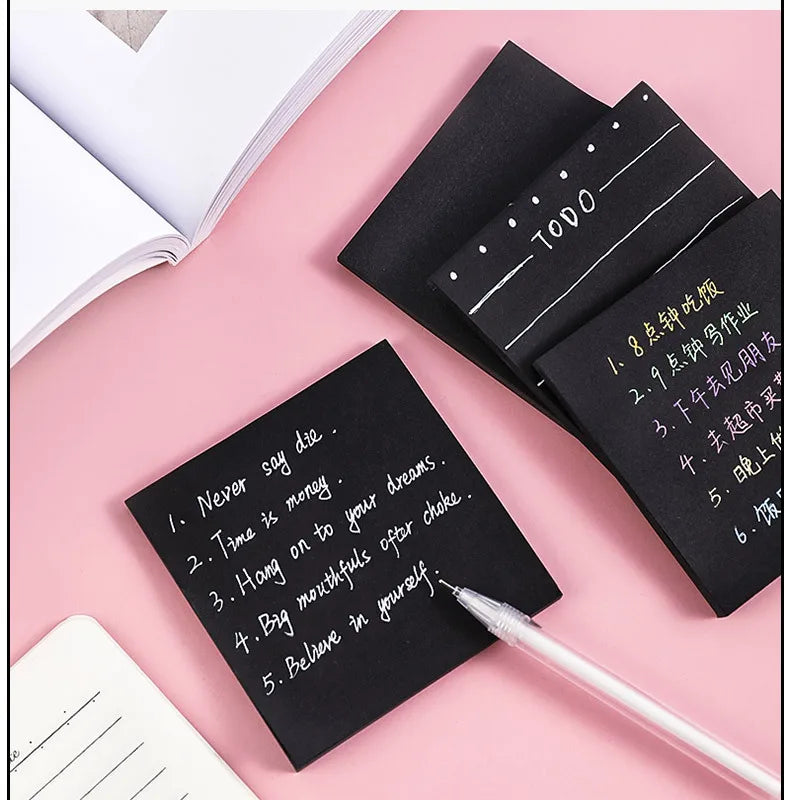Black N Times Sticky Notes To Do List Memo Pad Notepad Cute School Office Supplies Gift Stationery