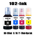 Ink 102 Compatible with Epson ET-2850 ET-4750 ET-4850 ET-2750 ET-2856 ET-3850 ET-4856 ET-15000 ET-3750 ET-2700 ET-3700 ET-3700