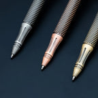 1Pc Brass Pen with a Tungsten Steel Nib, Heavy Metal Feel, Retro Design, Suitable for Business and Office Use, Rotating and Retractable, for Students/Organizations, Holiday Gifts, Valentine's Day, Back-To-School Season, Schoo
