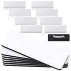 16Pcs Blank Name Badges with Pin Premium Density Board DIY Name Tag Pin for Students Workers Teachers Cafes Hotels Airlines