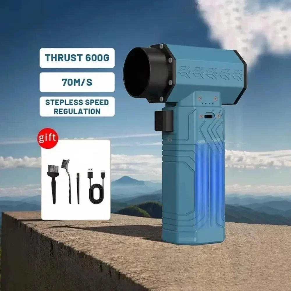 500000RPM Air Blower Powerful Turbo Fan Jet 10000mAh 600g Thrust 70m/s Wind Brushless Duster, vacuum leaf Removal Dryer for car