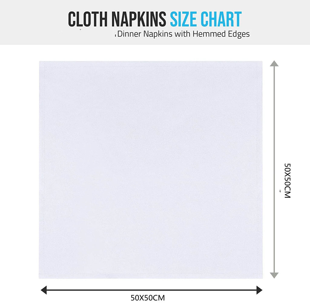 12pcs  100% COTTON RESTAURANT DINNER CLOTH LINEN WHITE 50x50cm PREMIUM HOTEL NAPKINS