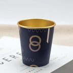 50pcs/pack 7oz/210ml Gold Foil Paper Cup Household Commercial High-end Disposable Cup Water Cup Tea Cup Coffee Cup Customization