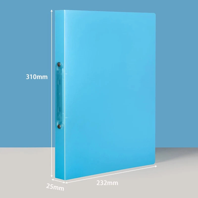 1PCS A4 Perforated Folder Candy-Colored Transparent O-shaped 2-hole, 3-hole, 4-hole Waterproof File Folder Binder
