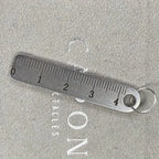 High Quality Portable Stainless Steel Mini Ruler Anti Lost Small Size Metal Ruler Keychain Mini Straight Ruler School Supplies