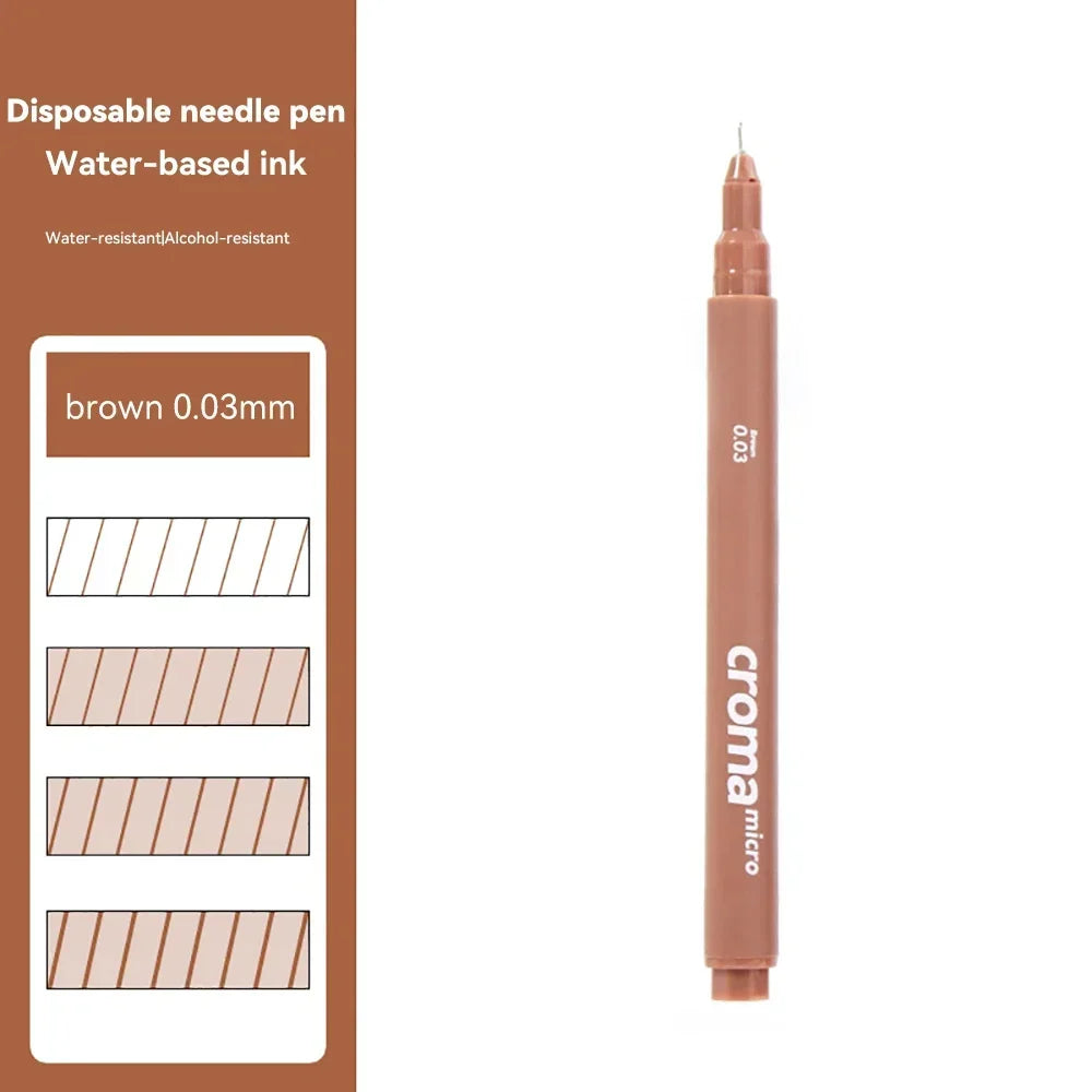 Pigment Liner Pigma Pen 0.1mm/0.03mm/0.05mm/0.5mm/1mm Different Tip Black Fineliner for Sketching Drawing Micron Ink Marker Pen