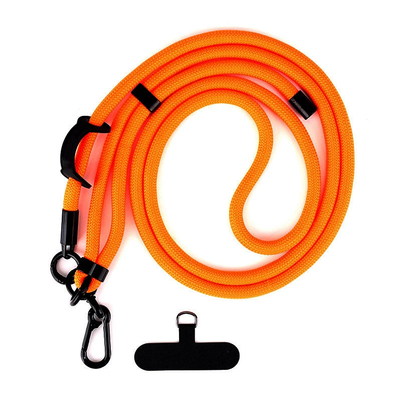 150CM Length Phone Lanyard Adjustable Detachable Neck Cord Outdoor Universal Crossbody Strap Card Clip for Mobile Phone Case