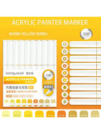 Languo 9pcs/box Soft Brush Acrylic Marker Pen Set，DIY Hand Drawn,Paint Art Markers pens,Student Graffiti Acrylic Paint Pens,M720