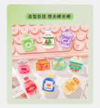 5pcs/lot Cartoon Beverage Bottle Clips Cute Acrylic Decorative Clips, Student Stationery Gifts, Test Paper Clips Ins Small Clips