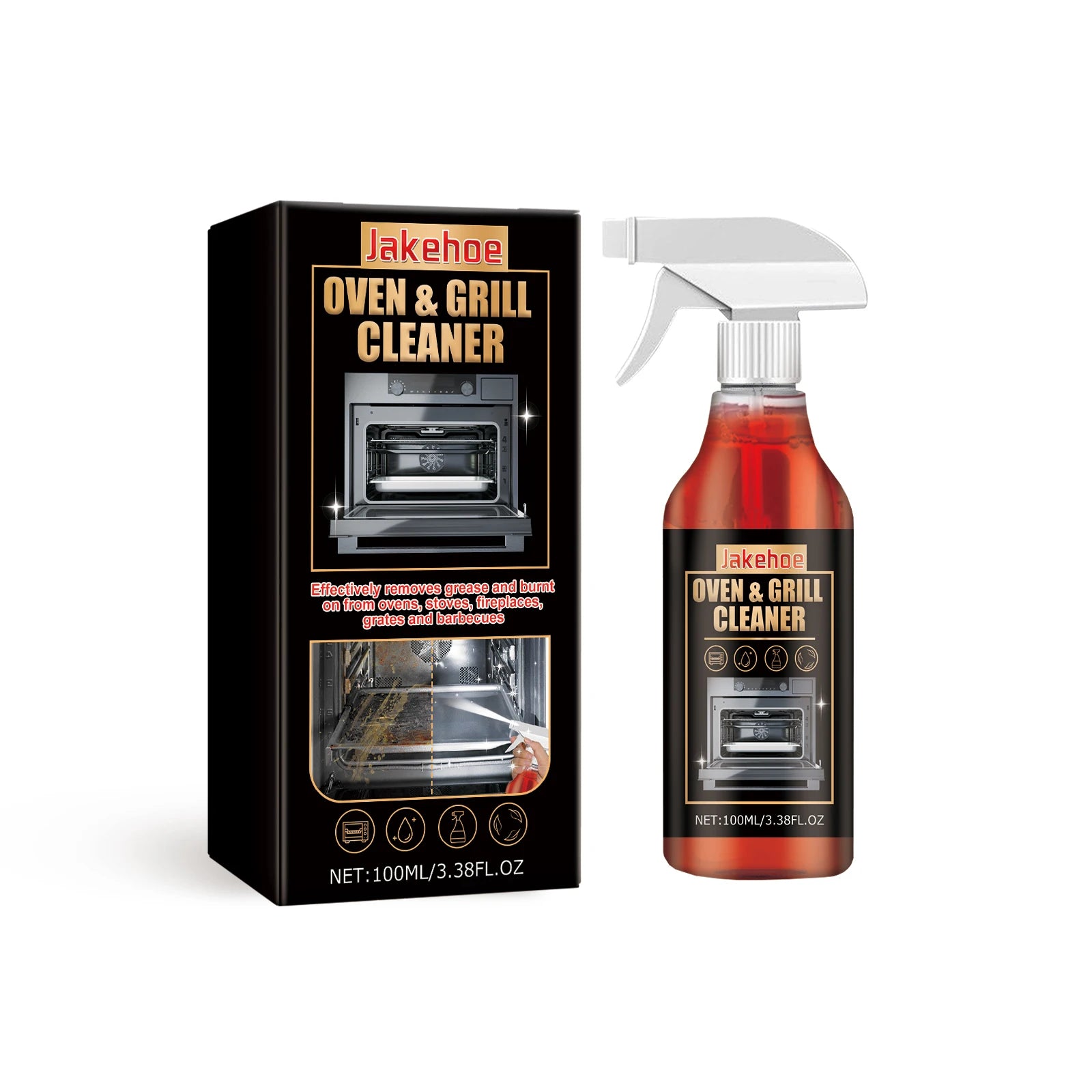 Kitchen Oven Cleaning Foam Spray Powerful Heavy Oil Stain Remover Multi Purpose Cleaner for Grill Stove Cookware Cleaning Tools
