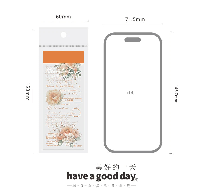 JIAMEI 30pcspack Floral Litmus Paper Materials Paper Decor Junk Journal DIY Scrapbooking Translucent Craft Aesthetics Paper