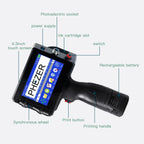 For Hp Phezer 12.7mm Label Printer Batch Code Date Number QR Bar Logo Expiry P15  Handheld Inkjet Printer 28 Languages Portable