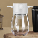 Folding Hand Brewed Coffee Filter Coffee Dripper Cone for Drip Coffee and Tea with Stainless Steel Holder No Filter Paper