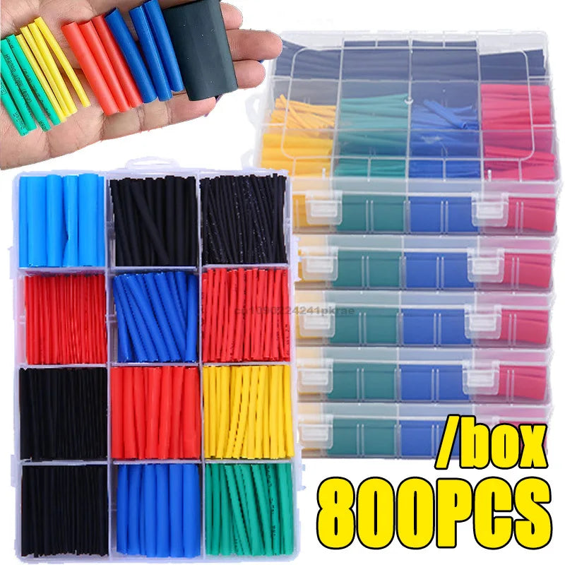 Heat Shrink Tubes Set Retractable for Cables Retractable Heat Pipe Wire Heat-shrinkable Sheath Case Tube Heat Shrink Tubing Set