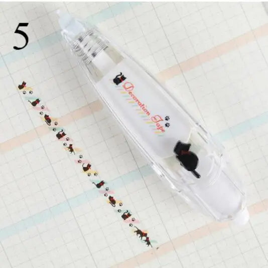 1 pc Kawaii Animals Mechanical Decorative Correction Tape Corrector Diary Diy Journal Art Supplies Gift Accessories School