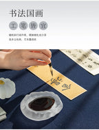 Frosted Glass Ink Dish Ink Stone Brush Rest Multi-purpose Ink Plate for Calligraphy Painting Art Decor Gift