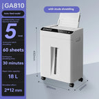 High-capacity Office Shredder with Five-level Security and Shredding Function It Can Shred Large Volumes of Documents and CDs