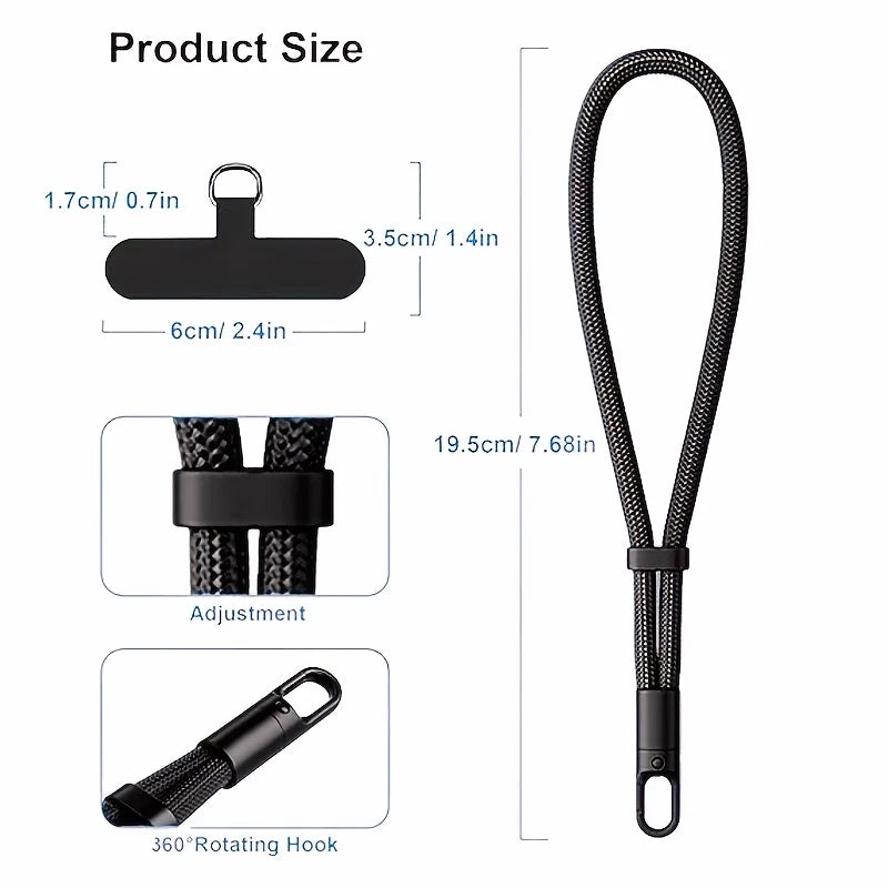Phone Wrist Lanyard Rope Bracelet Anti Fall Drop TelePhone Hand Strap Cord Band Mobile For iPhone Samsung Cellphone Chain Charm