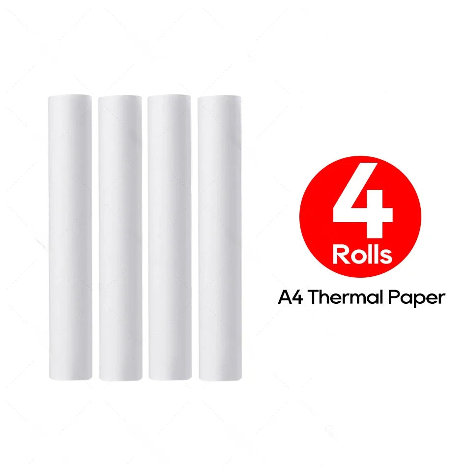 A4 Thermal Paper Printer Paper for A4 Portable Printer,For M08F-Letter, M08F M832,M833, M834,M835, 8.27"×11.69” Size, 100 sheets