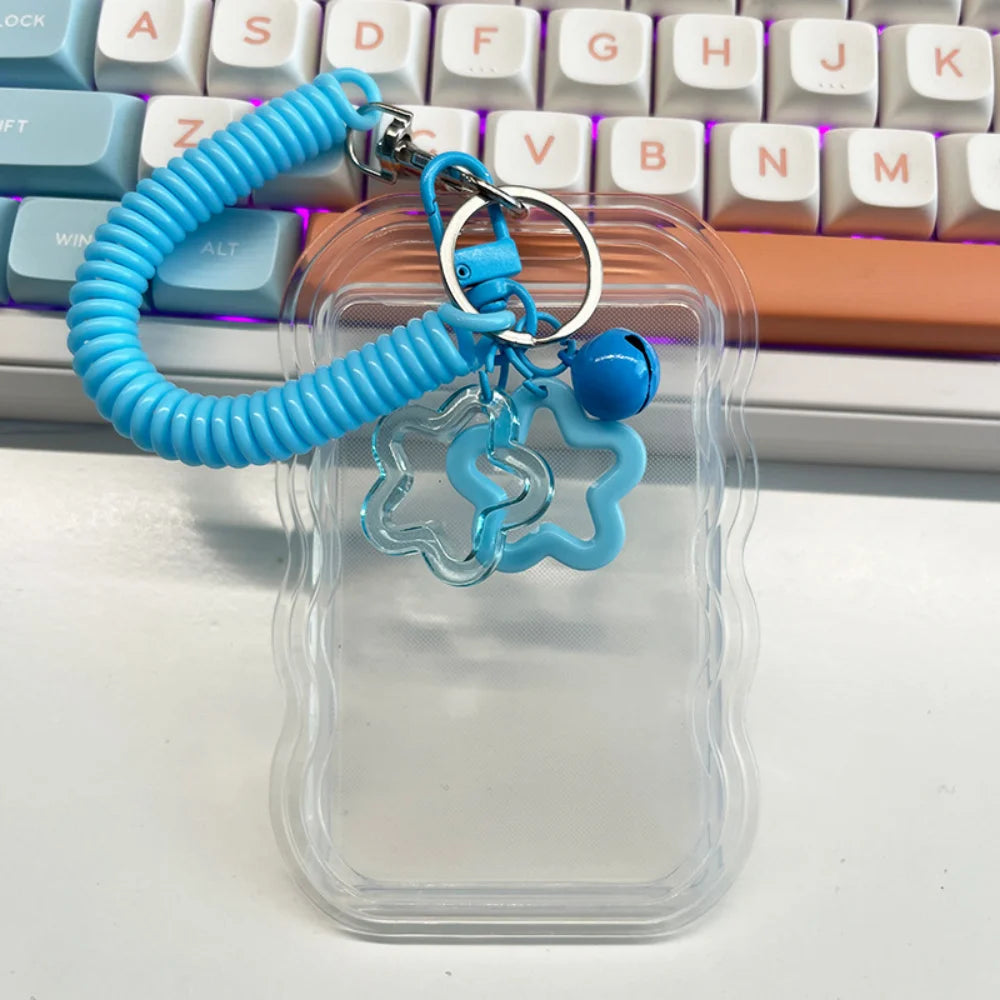 Kpop Photocard Holder Photo Display Holder With Star Keychain Idol Picture Protector Sleeves Credit ID Cards Protective Case