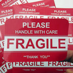 60 Pcs Black Pink 2" x 3" Fragile Stickers for Shipping and Moving "Please Handle with Care " Warning Stickers Fragile Labels