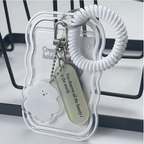 Creative Kpop Photocard Holder Transparent Keychain Photo Sleeve Bus Student Card Case Protector