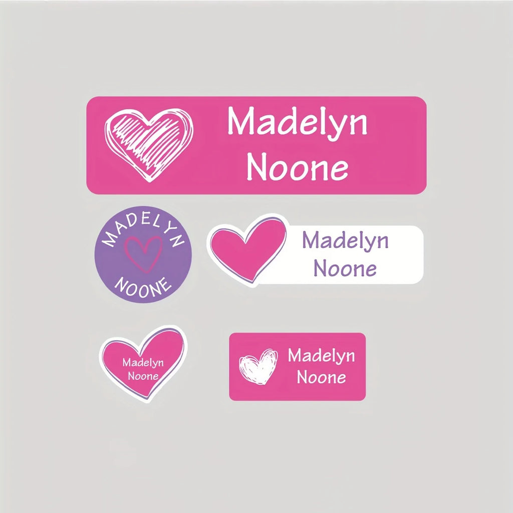 Custom Name Labels 121PCS 2 Sheets Personalized Stickers for Clothes, Lunch Boxes, Bottles, Kids School Supplies, Camp, Daycare