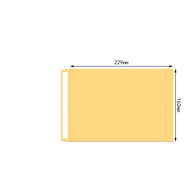 20pcs Kraft Paper Envelope with Self-adhesive Seal Tape Invitation Photo Envelope Bag Invoice Office Document Storage Envelope