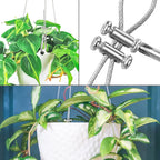100/10pcs Steel Wire Rope Clamps Double Hole Suspension Cable Clamp Cross Screw Adjustment Telescopic Lock Fastener Copper Clips