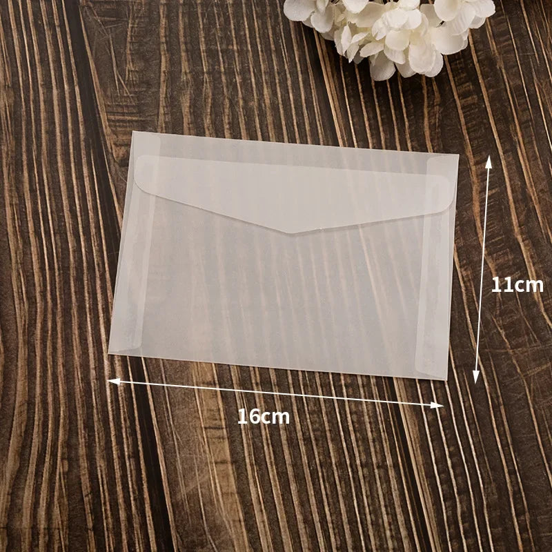 50pcs/lot Translucent Envelopes for Wedding Invitation European Style Sulfuric Acid Paper Envelope Business Storage Bag Envelope