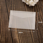 50pcs/lot Translucent Envelopes for Wedding Invitation European Style Sulfuric Acid Paper Envelope Business Storage Bag Envelope