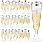 10/20/30pcs Disposable Cups Clear Plastic Champagne Flutes Bar Cups Toasting Glasses for Weddings Party Cocktail Cups,150ml