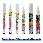 1/3 Pcs White Liquid Chalk Painting, Marking Erasable Dust-free Water-soluble Marking Pen School Classroom Office Supplies