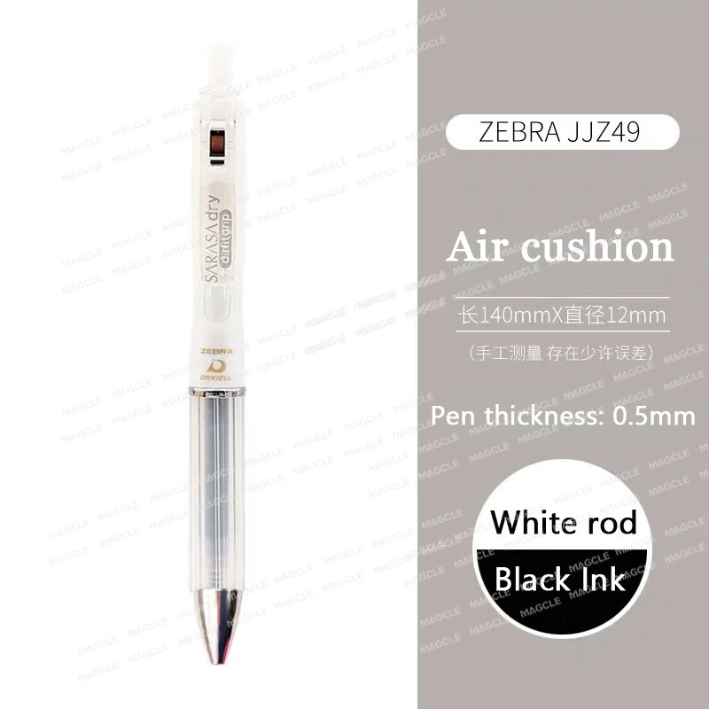 ZEBRA SARASA Dry airfitgrip Gel Pen 0.5/0.4mm Black Core Quick-Drying Smooth Writing Stylos boligrafo gel Stationery for school