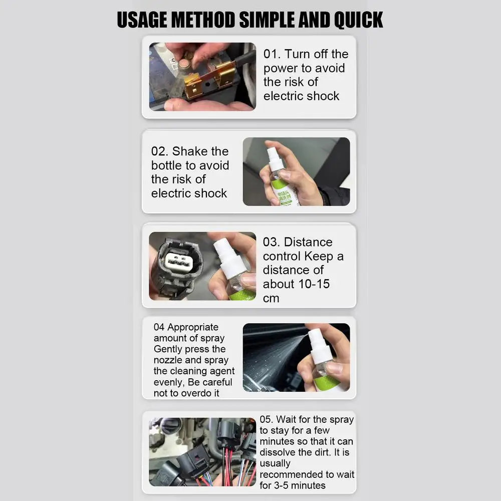 100ml Electrical Cleaner Fast-Drying Electronic Cleaner Safety Aerosol Spray Industrial Equipment Degreaser Liquid For Car Plugs