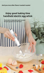 Egg Beater Handheld Electric Milk Frother Maker Drink Foamer Mixer Coffee Creamer Whisk Frothy Stirring Home Kitchen Gadgets