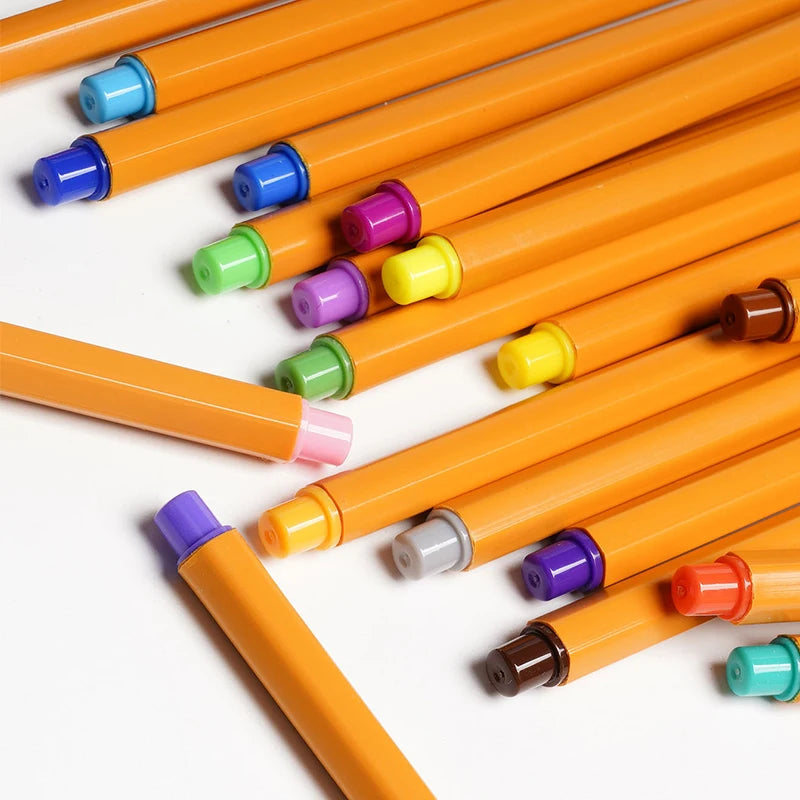 10 color/18 color/24 Color Fine Line Pen Set Waterproof Marking Pen Essential For Students Draw Note Sketch Office Supplies Gift