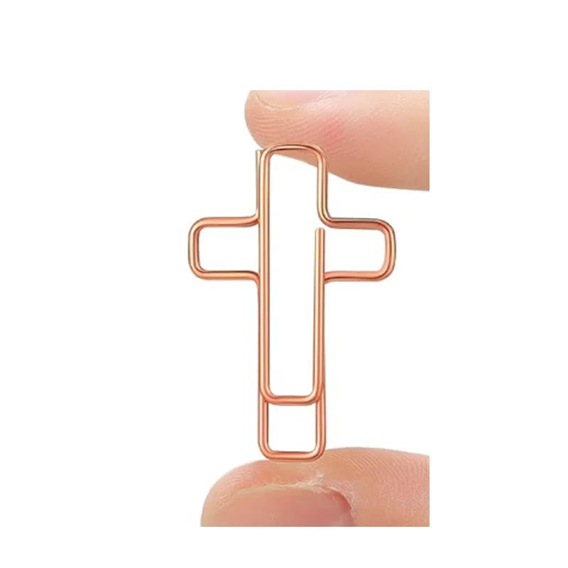 20/50PCS Gold Cross Bible Paper Clips - Versatile Bible Study Supplies, Also Great As Journaling Paper Clips and Bookmarks