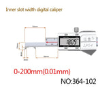 Electronic Inner Groove Width Digital Caliper 4-150 200mm High-Precision 0.01 Hole Inner Groove Measurement Tool