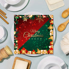 40pcs Count Festive Christmas Paper Napkins with Snowflakes,Merry Christmas Holiday Dinner,Party Birthday Decorations, Christmas