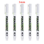 1/3/5 Pcs White Marker Pens 1.0mm 2.0mm Fast Drying Permanent Oily Waterproof Paint Tire Markers Graffiti Pens