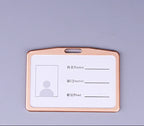 Office Metal Work Identity Badge ID Card Holder Aluminium Alloy Employee Name Cover Business Case Credit Card Holder Wallet