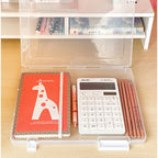 A4 File Storage Box Transparent Double Card Buckle Plastic Organizer Waterproof Dustproof For Graduation Certificates Documents