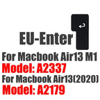Keyboard Cover for Macbook Air 13 15 Pro 14 16 Touch Bar ID Silicone Protector Skin EU A3113 A3112 A3240 A2337 A3401 M1 M2 M3 M4