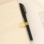 1pcs Metal Pen Clip with Spring Securely Holds Notebook Paper Minimalist Desktop Organizer Ideal for School and Office Use