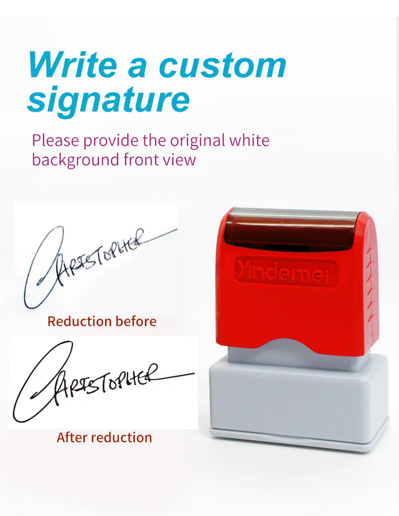 Custom Teacher Name Ink Stamp Signature Calligraphy Selfing-Inking Personalized Letter Stamp For School Student Child