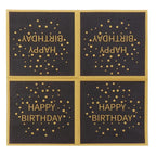 Birthday Party Colorful Printing Napkins Square Paper Napkins Gold Lettering on Black Background Paper Placemats 20pcs/pac 33cm
