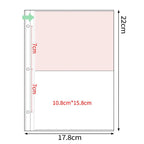 A5 Denim-Style D-Ring 3-Ring Binder – Expandable 80-100 Pages, PU Leather Photo/Card Organizer with Multi-Pocket PP Inserts